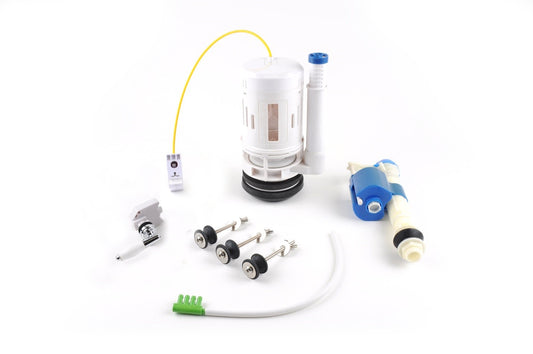 3” Dual Flush Complete Conversion Kit and Overflow Water Conserver – with Metal/Ceramic Handle